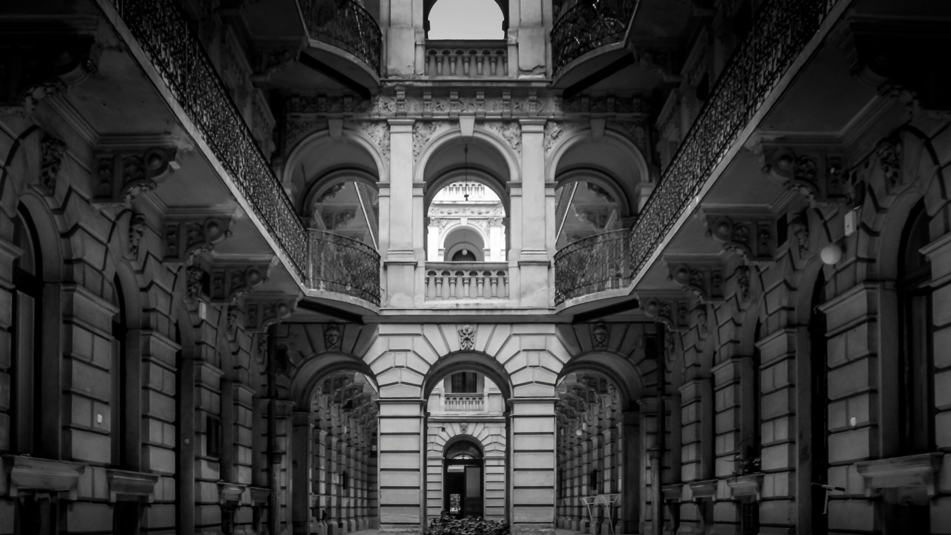 Architektur in Schwarz-Weiß